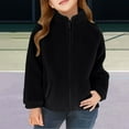thumbnail image 2 of YunPes Boys Girls Christmas Polar Fleece Jacket Toddler Kids Zip Up Fuzzy Sherpa Coat Winter Warm Solid Color Casual Home Clothing, 2 of 7