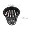 thumbnail image 2 of HEMOTON Black Plastic Mesh Planting Cups for Hydroponics 50pcs Small Baskets with Slots 2.5 Inches, 2 of 8