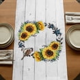 thumbnail image 5 of Table Runners 90 Inches Long Dress Scarves, Yellow Sunflowers Farmhouse Coffee/Dining/Kitchen Table Runner for Living Room, Western Star Farmhouse White Wooden 13x90 Inch, 5 of 9