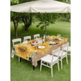thumbnail image 4 of Outdoor Tablecloth with Umbrella Hole for Patio/Picnic/Party/Camping, Sunflower Waterproof Table Cloth Rectangle Table Cover Washable, Green Botanical Yellow Floral Vintage (52"x 70"), 4 of 9