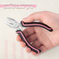 thumbnail image 5 of LEONTOOL Mini Linemans Pliers Spring Loaded 5 Inches Wire Cutter with Serrated Jaw Chromium Vanadium Steel Construction Mini Combination Pliers for Jewelry Making, Pink Tool for Women, 5 of 7
