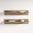 thumbnail image 2 of Meble Furniture Strick & Bolton Hadi Wall-mounted Shelf (Set of 2) Oak, 2 of 5