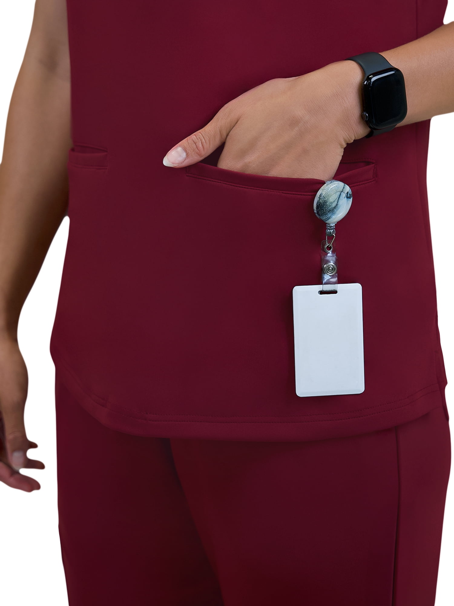 Doctor's Choice Pro Fit Antimicrobial Moisture Wicking Women's Scrub Top, 3 Pockets, Sizes S - XXXL