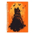 thumbnail image 2 of WOBOGO Halloween The Castle Notebook College Horizontal Grid Paper Ink Spill Resistant Water Resistant Cover 8.3x5.7x0.4in, 2 of 8