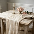 thumbnail image 1 of MTBLYS Camino de mesa de voile con pliegues | Tela decorativa fruncida de 90x180cm para bodas | Mantel largo 100% poliéster para fiestas, mesas de postres, guarderías y salones de belleza., 1 of 6