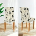 thumbnail image 3 of Yayeee 2 Pack Dining Chair Covers Stretch Parson Chairs Slipcovers Seat Protector, Small Black Flowers, 3 of 6