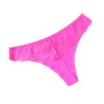 thumbnail image 1 of fastboy Culotte String Taille Basse pour Femme Design en Dentelle Finition Soignée Élasticité Ajourée Vêtement de Nuit Rose Rouge TTG, 1 of 6