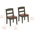 thumbnail image 2 of ECR4Kids Wooden Hideaway Chair, Children's Furniture, Dark Walnut/Grey Wash, 2-Pack, 2 of 9