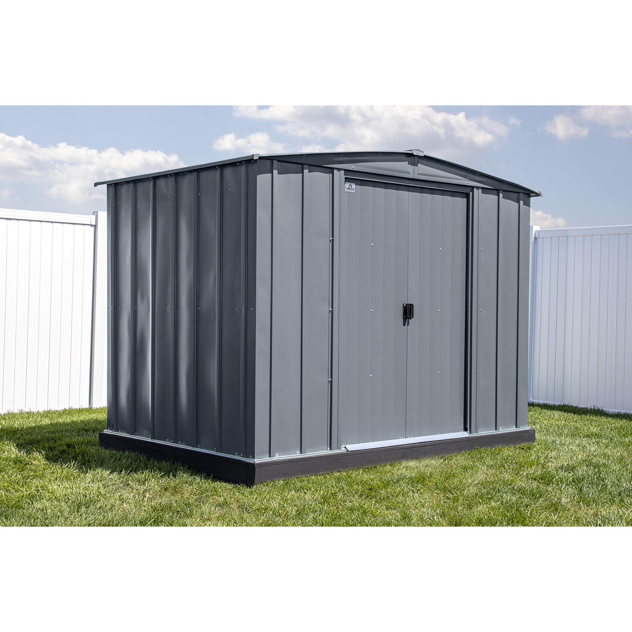 Arrow Classic 8 x 6 x 6 ft Charcoal Steel Storage Shed