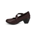 thumbnail image 4 of Refresh DH11 Women Leatherette Round Toe Kitten Heel Hook and Loop Mary Jane Clog Pump, 4 of 5