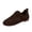 Coffee, variant on Women's Vintage Lace Up Cutout Flat Shoes Outdoor Casual Comfort Flock Walking Footwear Black