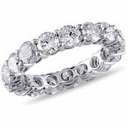4 Carat Diamond 18kt White Gold Eternity Anniversary Ring