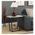 thumbnail image 3 of Graystone End Table Faux Birch/Slate Gray: Urban Industrial, Open Shelf, Sturdy Metal, 3 of 3
