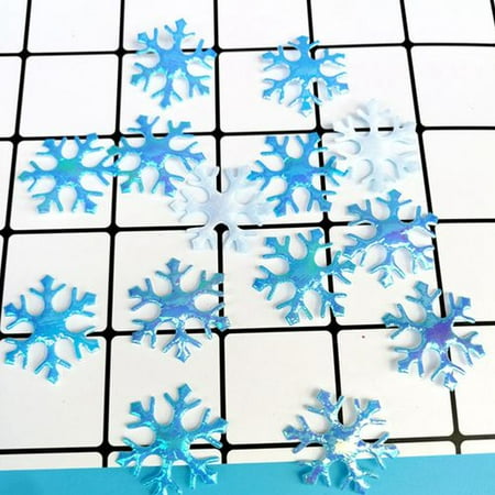 Snowy Christmas Decorations KABOER 200 Pieces 3 CM Christmas Tree Ornament Snowflake Artificial Snow Christmas Decorations for Family New Year Christmas Gifts ()