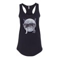 thumbnail image 2 of Wild Bobby Full Moon Cute Arctic Mountain Snow Dire Wolf Women Racerback Tank Top, 2 of 5