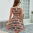 thumbnail image 6 of Red Brick Wall Sundress Sleeveless Dress Summer Women Clothes Dress for Women Dresses, 6 of 7