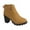 Brown, variant on NOKIO Women'S Winter Booties With Laces Women Shoes Thick High Heel Boots Leather Boots Fashion Thick Heel Women Boots Breathable Round Toe Short Boots Features: Women'S Stylish Short Boots
