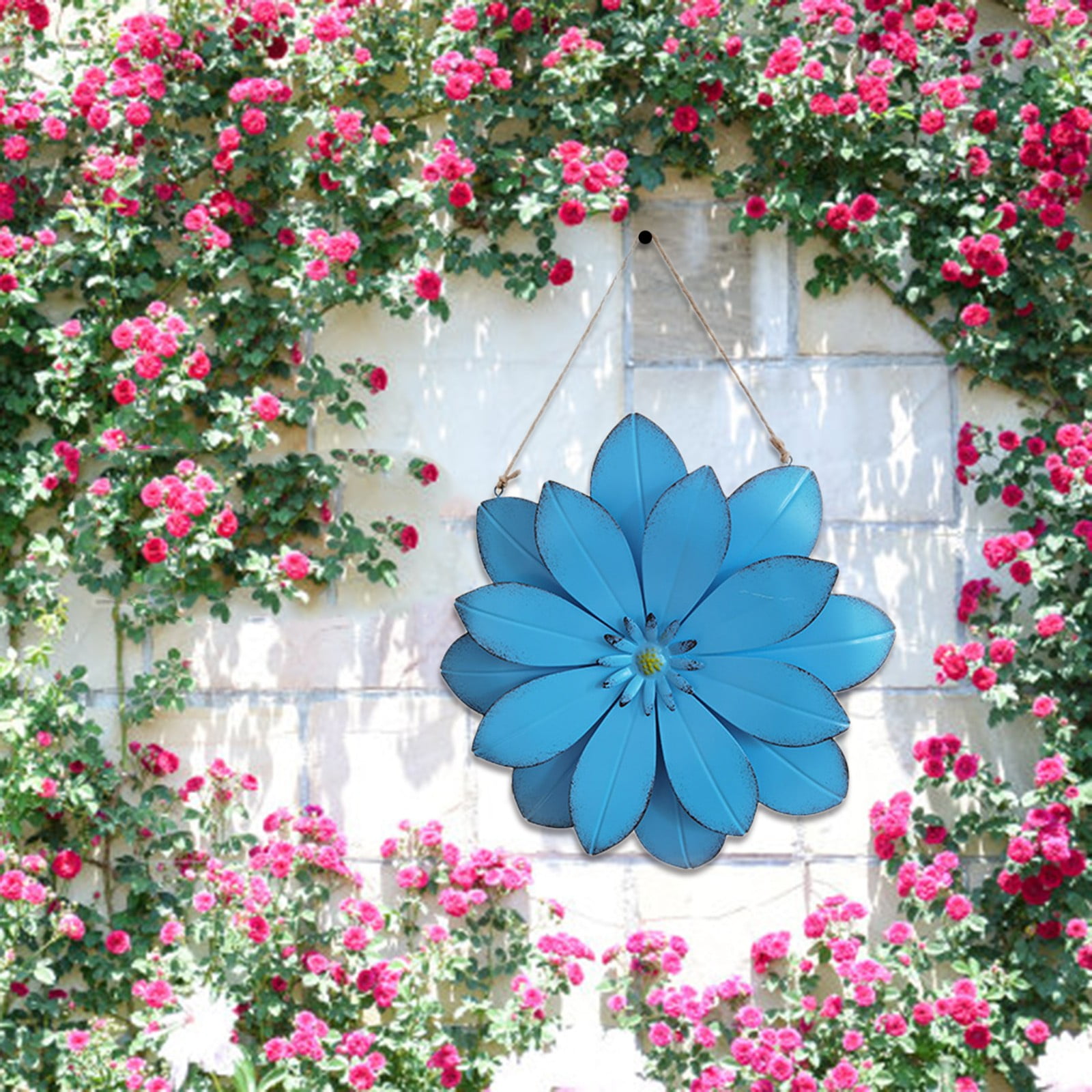 Rustic Wall Decor Metal FLower Wall Art Hanging Wall Sculptures for Indoor