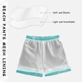 thumbnail image 5 of Kids' Beach Pants Comfortable Swim Trunks Cyan-blue Flashing Pattern Shorts for Pool Vacation and Lounge Wear Large, 5 of 8