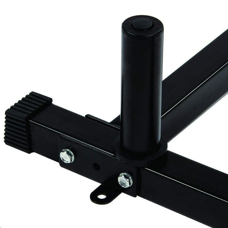 HulkFit Adjustable Power Squat Stand Rack w 2 J Hooks 2 Weight Plate Holders Walmart
