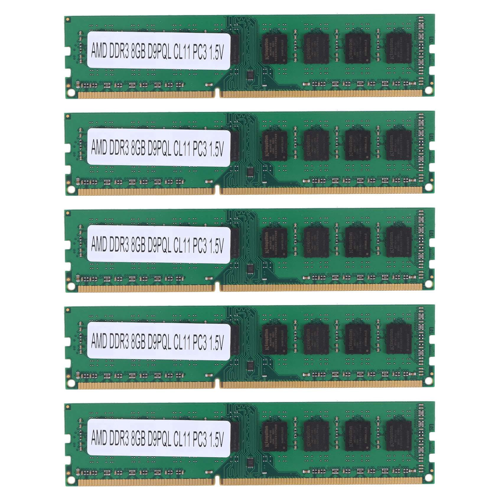 5X Tsulyn 8Gb Ddr3 1600Mhz Ram Desktop Memory Dimm Only for Amd F2 M2 Computer Pc,5 x RAM Memory,green