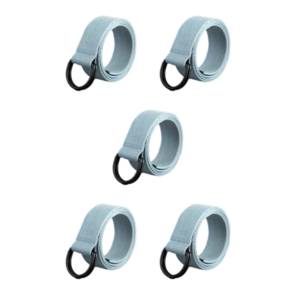 Cinturón de lona Qarigey con hebilla automática gris claro 110cm