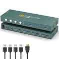 thumbnail image 1 of Conmutador KVM GREATHTEK USB 3.0 HDMI 4K @60Hz para 4 ordenadores y 1 monitor, 1 of 7