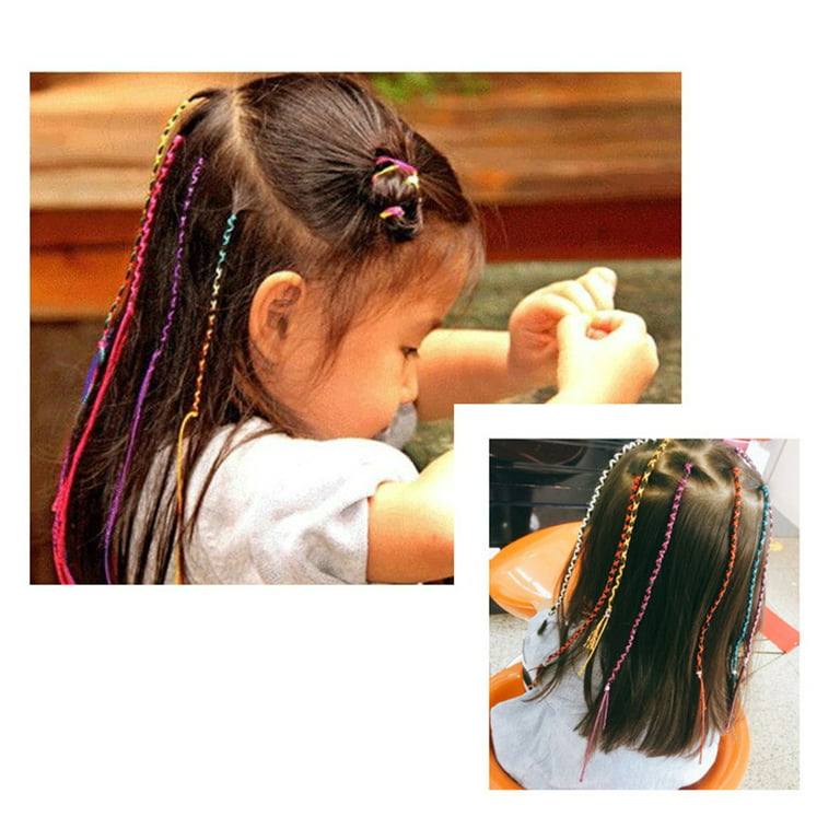 Meidiya 20 PCS Colorful Hair Strings Hair Tie for Braids,Hair Thread Yarn  Braiding Ribbon for Dreadlock Twist,Hair Dazzle Strands Fashion Hair  Styling Accessories 