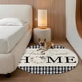 thumbnail image 3 of Farmhouse Home Round Area Rug 7 FT,Non Slip Living Room Area Carpet,Black Plaid Vintage Wood Grain Butterfly Washable Soft Circular Rug Floor Carpet for Bedside Office Play Room Classroom, 3 of 9