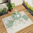 thumbnail image 1 of Ensemble Bistro Pliant 3 Pcs, Table Intérieure Extérieure et 2 Chaises, Mobilier de Patio pour Balcon Cour Jardin, 1 of 8