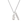 thumbnail image 2 of Delight Jewelry Silvertone Imitation Pearl Snowman Silvertone Sisters Best Friends Forever Bar Charm Necklace, 23", 2 of 4