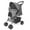 Gray, variant on Wedyvko 4 Wheels Pet Stroller Dog Cat Stroller Storage Basket and Cup Holder,Black