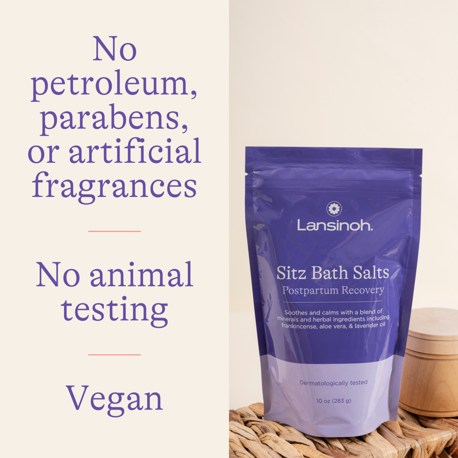 Lansinoh Sitz Bath Salts Postpartum Essentials, with Soothing and Calming Ingredients 10oz