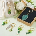 thumbnail image 4 of 6Pcs Palm Leaf Key Chain Cactus Keychains Bulk 6 Styles Summer Tropical Green Plant Monstera Leaves Alloy Enamel Hanging Pendant Keychain for Keychain Purse Bag Party Favors DIY Decoration Colorful, 4 of 9