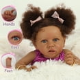 thumbnail image 3 of Muñeca Reborn Kdudgso Realistic Black de 55 cm con kit de alimentación, 3 of 6