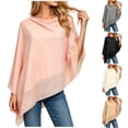 thumbnail image 2 of Umfun Women's Soft Draped Poncho Cape for Women - Lightweight Cozy Sheer Shawl Wrap with Flowing Silhouette for All-Season Everyday Wear, 2 of 8