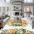 thumbnail image 4 of Yellow Roses Area&nbsp;Rug 8x10ft Spring Wreath Non-Slip&nbsp;Washable Square&nbsp;Rugs Soft Felt Indoor Floor Mat for Bedroom Kitchen Living Room Bathroom, 4 of 9