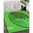 thumbnail image 3 of Ahgly Company Machine Washable Indoor Rectangle Transitional Green Area Rugs, 5' x 7', 3 of 7