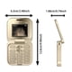 thumbnail image 2 of Mini teléfono plegable de ABS para personas mayores, de repuesto, 2G, doble SIM, radio FM, teclado grande, marcación rápida, multilingüe, GSM, móvil no inteligente, 150 g, 10 x 10 x 5 cm, 2 of 3
