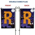 thumbnail image 6 of America Forever Monogram Halloween Bat Garden Flag 12.5 x 18 inches Letter R Double Sided Small Flags for Outside, Holiday Party Yard Outdoor Halloween Horror Nights Flag, 6 of 7