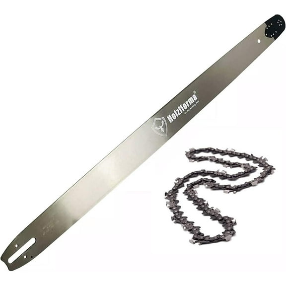 Holzfforma Solid Bar & Full Chisel Chain Combo Compatible with  Chainsaw Models like 61 66 262 266 268 272 281 288 362 365 372 Pro 36 Inch 3/8 .063 114DL