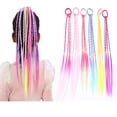 thumbnail image 2 of 1 pieza de pelucas trenzadas nuevas y encantadoras para niñas, diademas para cola de caballo, bandas de goma para el cabello, accesorios para el cabello para niños, adornos para el cabello, 2 of 5