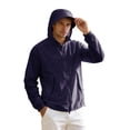 thumbnail image 3 of Men's UPF 50+ Sun Protection Jacket, Lightweight Hooded Windbreaker with Zip Pockets, Breathable Outdoor Performance Gear for Fishing, Hiking, Running, 3 of 5