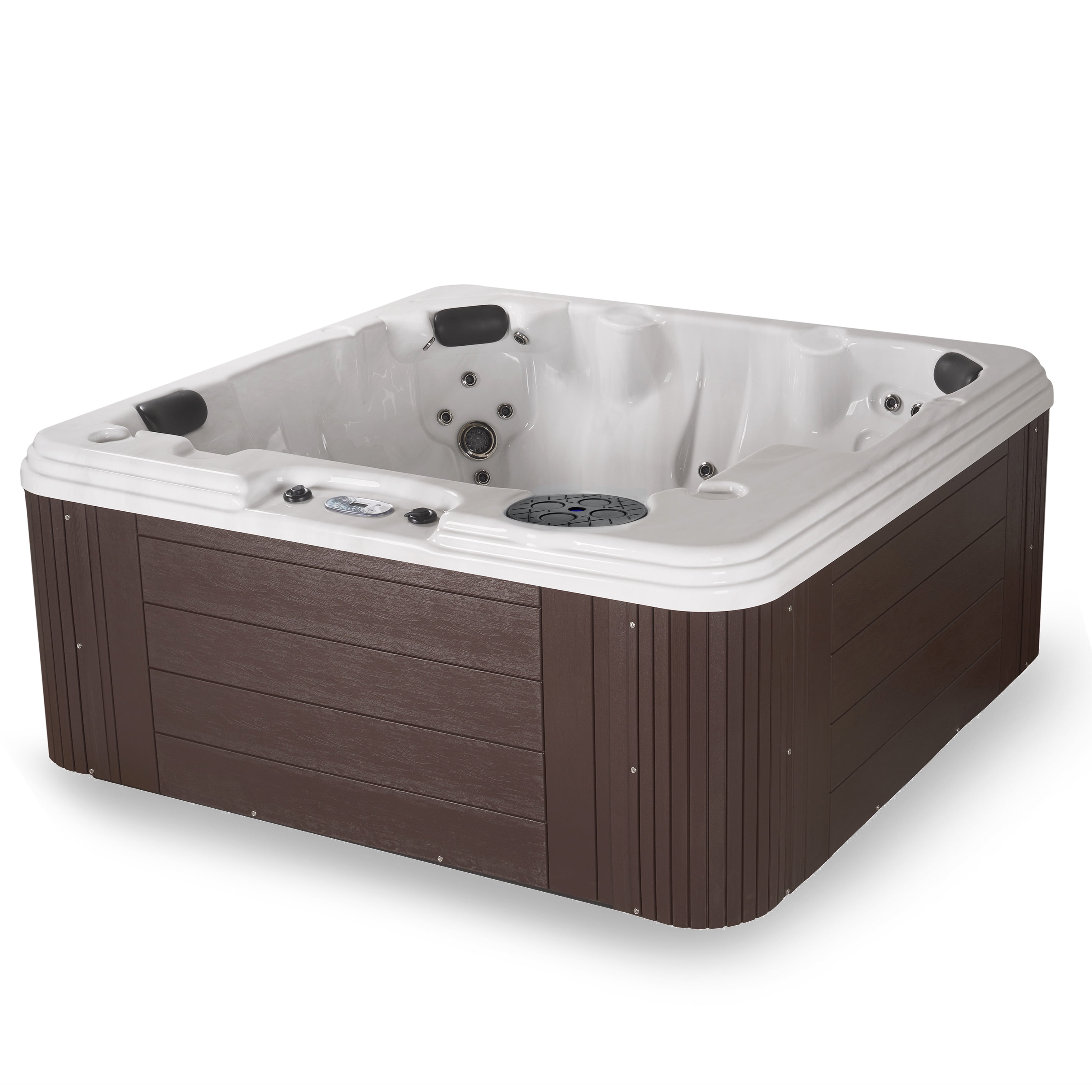 Aqualife by Strong Spas Annapolis 6 Person Lounger Hot Tub, 50 Jets, 2 Pumps, Espresso