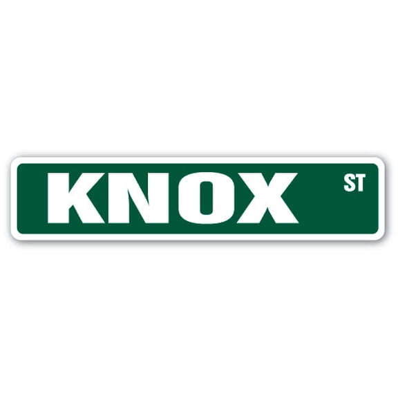 KNOX Street Sign Childrens Name Room Sign | Indoor/Outdoor |  24" Wide