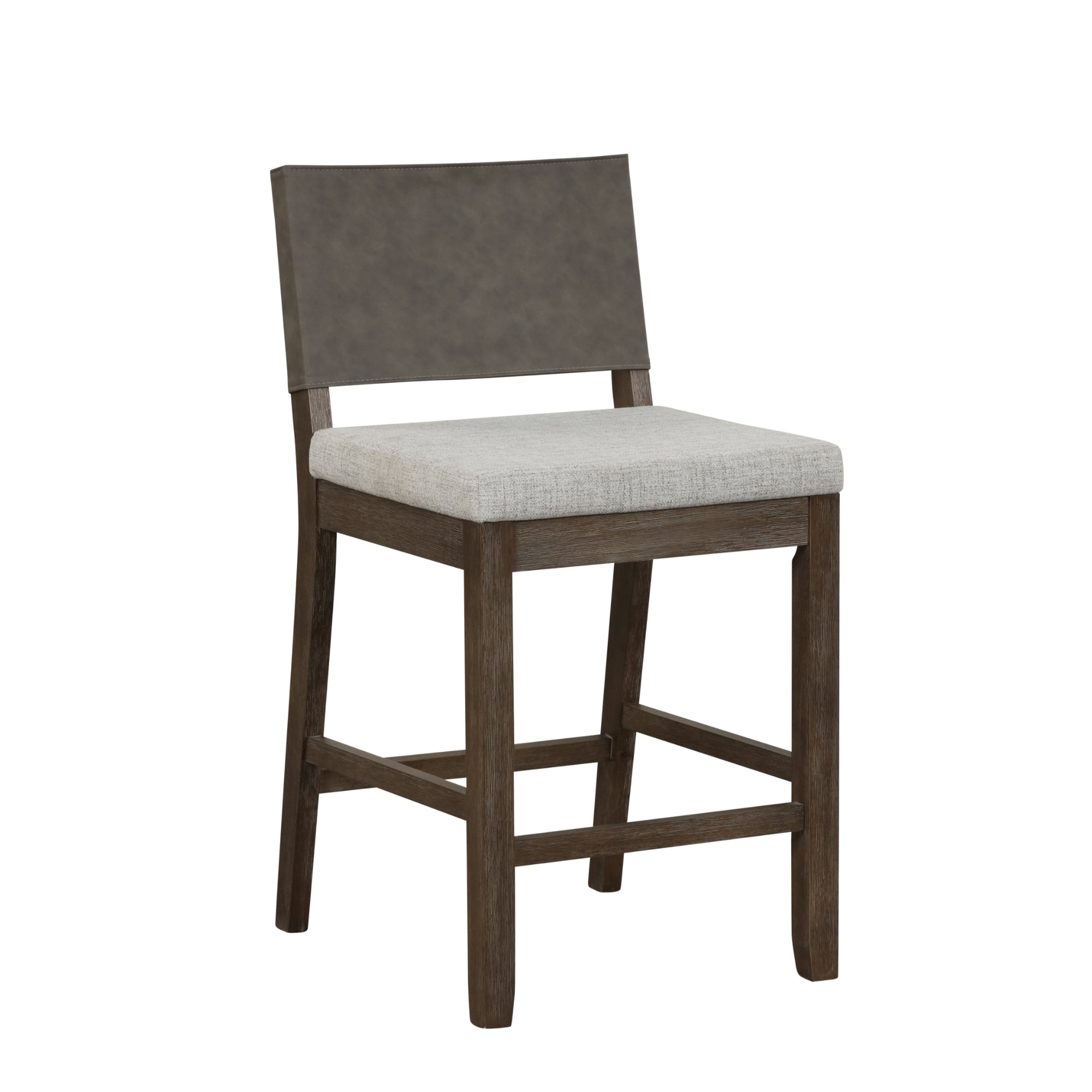 Nathan James Linus Modern Upholstered Counter Height Bar Stool