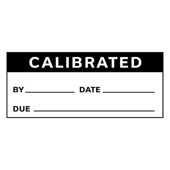 Stranco Calibration Label, ENG, Black/White, PK225, TCSL3-38481 TCSL3-38481