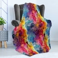 thumbnail image 4 of Colorful Soft Flannel Fleece Throw Blanket, Abstract Modern Art Expression Pattern Vector Illustration Design Artwork Print, Cozy Plush for Indoor and Outdoor Use, 60" x 80", Multicolor, by Ambesonne, 4 of 5