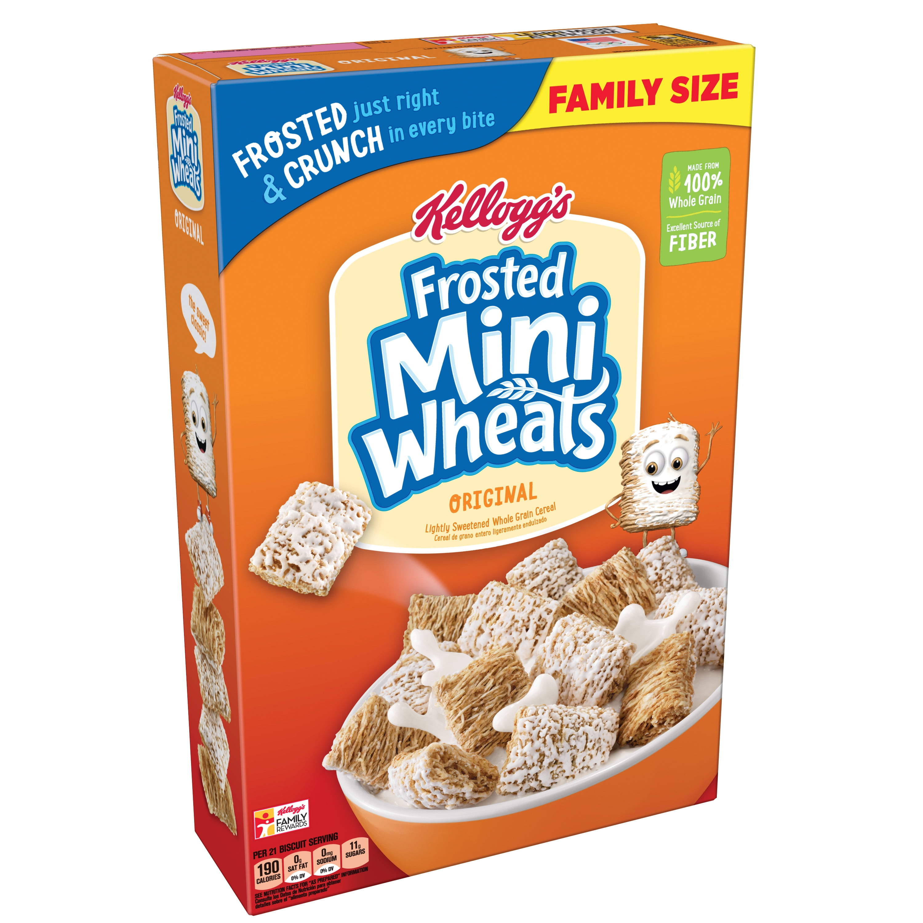 Kellogg's Frosted MiniWheats Original Cereal, 18 oz, (Pack of 16
