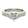 thumbnail image 4 of 3/4 CT TW Round Brilliant Accented Diamond Engagement Ring 14K White Gold ( G , SI ), 4 of 5